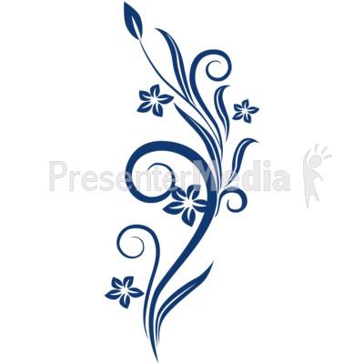 blue flower clipart