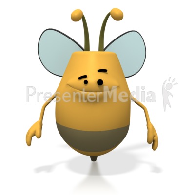 Bee Smiling Happy Presentation clipart