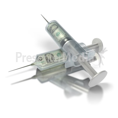 Money Syringes Presentation clipart