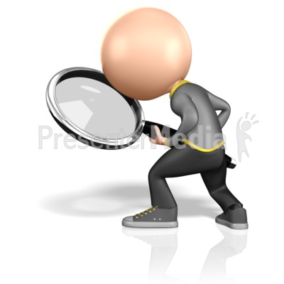 Searching Stick Figure Presentation clipart
