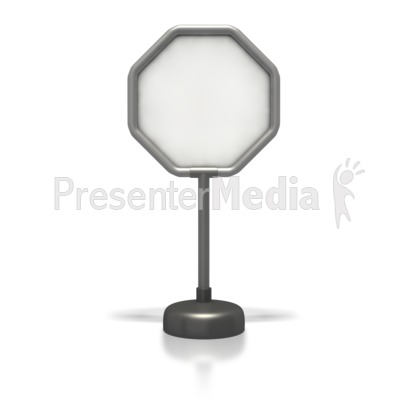 Ocagonal Blank Sign Presentation clipart