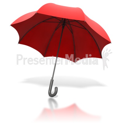 Red Umbrella Angled Presentation clipart