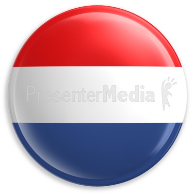 Badge Button Blank Red White Blue Presentation clipart