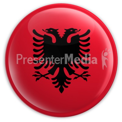 Badge of the Albanian Flag Presentation clipart