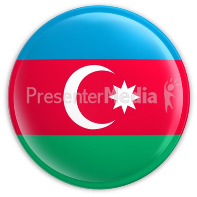 Badge of the Azerbaijan Flag Presentation clipart