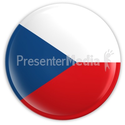 Badge of the Czech Republic Flag Presentation clipart