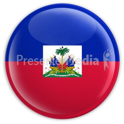 Badge of the Flag of Haiti Presentation clipart