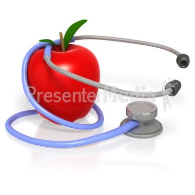 Apple and Stethoscope Presentation clipart