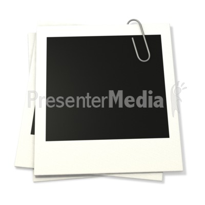 Paper Clip Attached To Photographs Presentation clipart