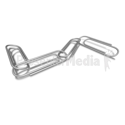Paper Clips Connected Together Presentation clipart