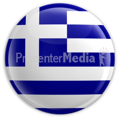 Badge of the Flag of Greece Presentation clipart
