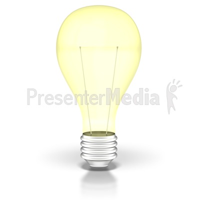 Light Bulb On Presentation clipart