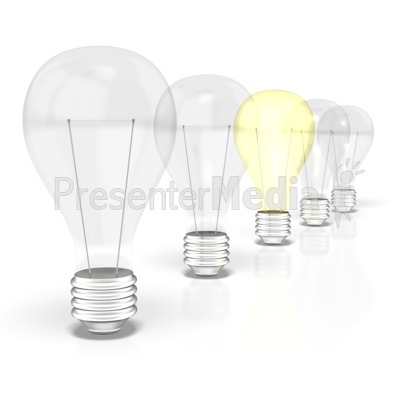 Light Bulb Row Presentation clipart