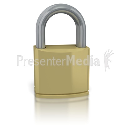 Secure Lock Presentation clipart