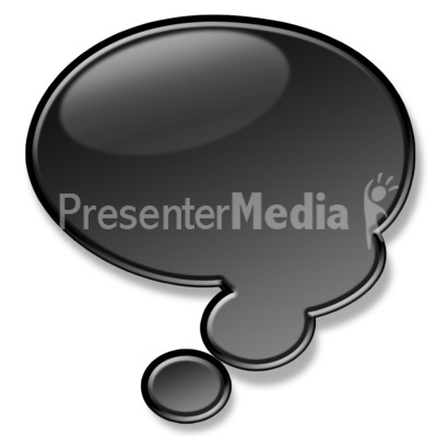 Shiny Black Conversation Bubble Presentation clipart