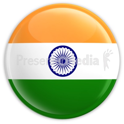 Badge of the Flag of India Presentation clipart