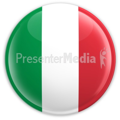 Badge of the Flag of Italy PowerPoint Clip Art