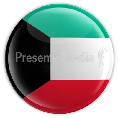 Badge of the Flag of Kuwait Presentation clipart