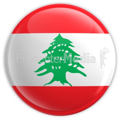 Badge of the Flag of Lebanon Presentation clipart