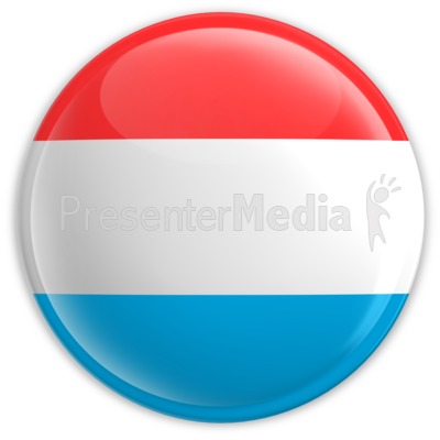 Badge of the Flag of Luxembourg Presentation clipart