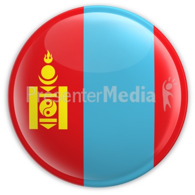 Badge of the Flag of Mongolia Presentation clipart