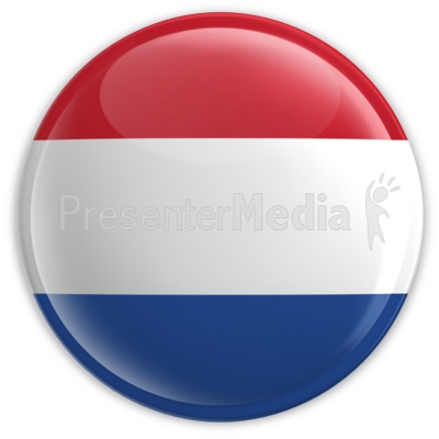 Badge of the Flag of the Netherlands Presentation clipart