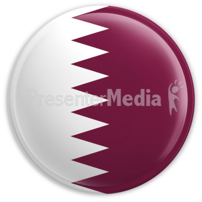 Badge of the Flag of Qatar Presentation clipart
