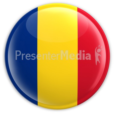 Badge of the Flag of Romania Presentation clipart