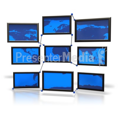 World Screens Connected Presentation clipart