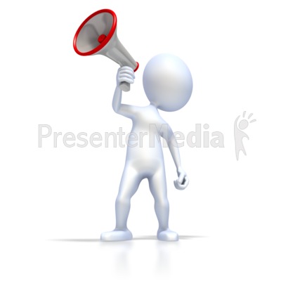 Figure With Megaphone Presentation clipart