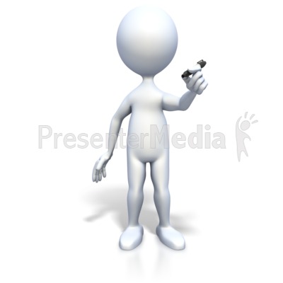 Stick Figure Drawing With Black Pen Presentation clipart