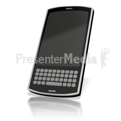 Touch Smart Phone Blank Presentation clipart