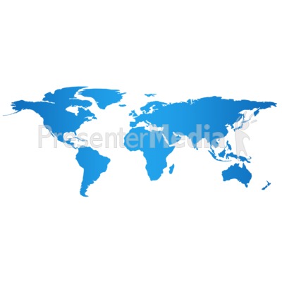 Flat World  on Blue Flat World Map   Education And School   Great Clipart For