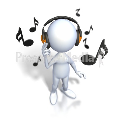 Listen Music  on Stick Figure Listening To Music   Home And Lifestyle   Great Clipart