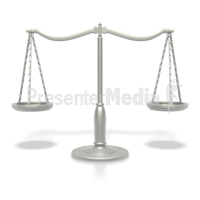 Silver Justice Scale Presentation clipart