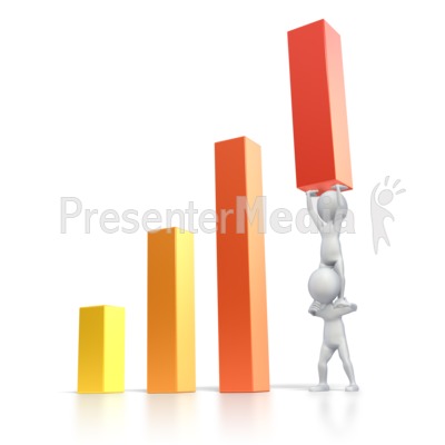 Raise Bar Graph High Presentation clipart
