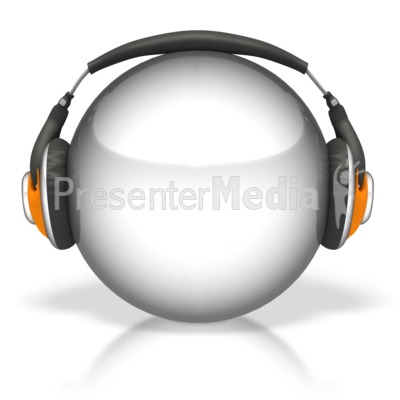 Sphere Headphones Presentation clipart