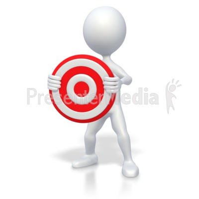 3D Stick Figure Holding Target target. 3D Stick Figure Holding Target