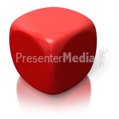 Blank Red Dice Presentation clipart