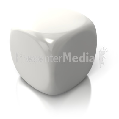 Blank White Dice Presentation clipart