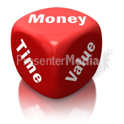 Money Time Value Red Dice Presentation clipart