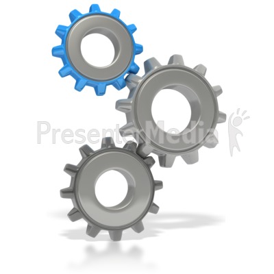 Three Gears Stacked Presentation clipart