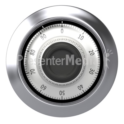Chrome Dial Safe Presentation clipart