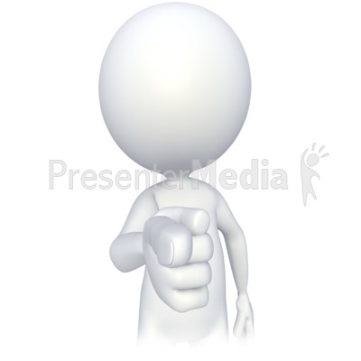 Stick Figure Finger Point Presentation clipart