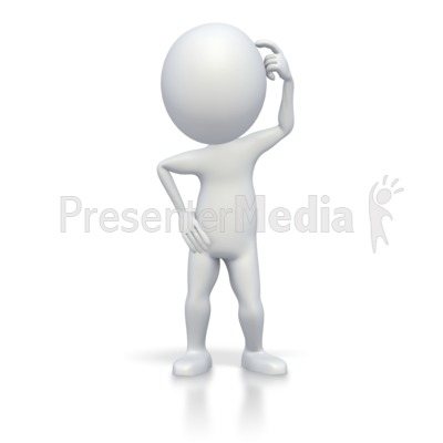 Stick Figure Puzzled Presentation clipart