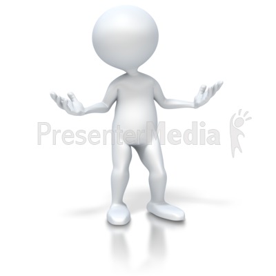 3D Figure Undecided Presentation clipart