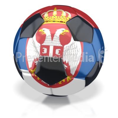 Serbia Soccer Ball Presentation clipart