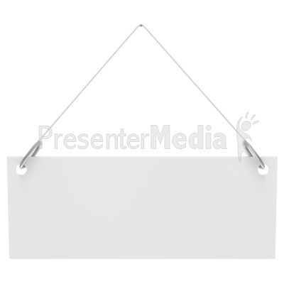 Hanging Blank Sign Presentation clipart