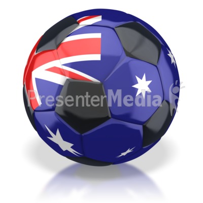 Australian Soccer Ball Presentation clipart