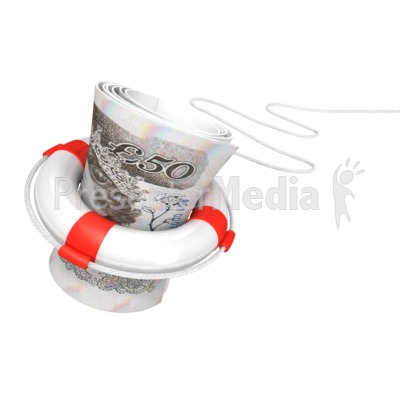 White Life Buoy Save British Pound Presentation clipart